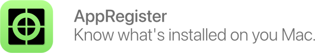 Image: AppRegister. Know what's installed on your Mac.